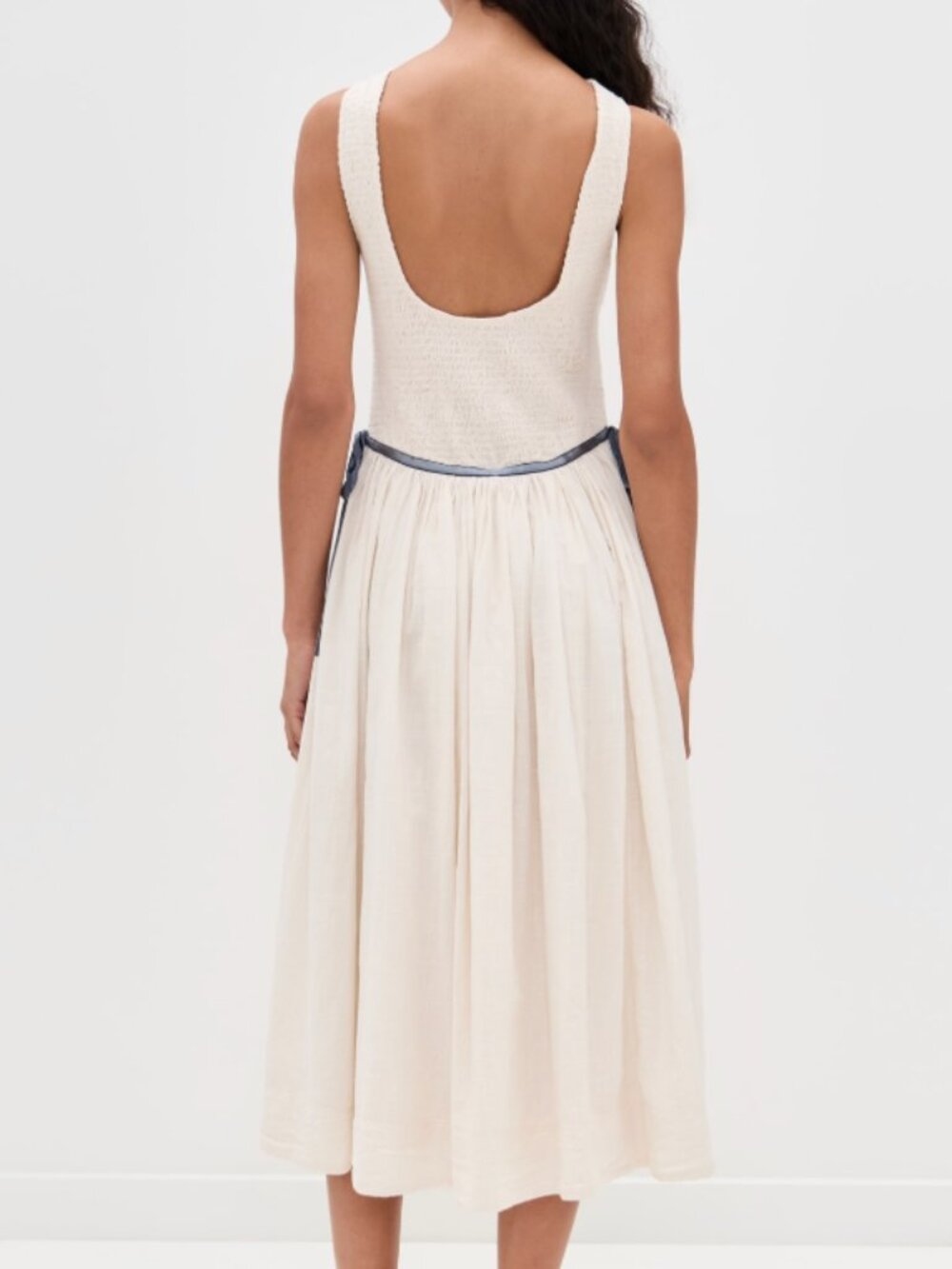 Free People Nightingale Solid Midi Dress – Tea Navy Combo – Small - Picture 2 of 12